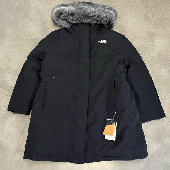 The North Face Arctic 600 Fill Down Hooded Parka Long Black Coat Winter Size 3XL - Picture 1 of 4